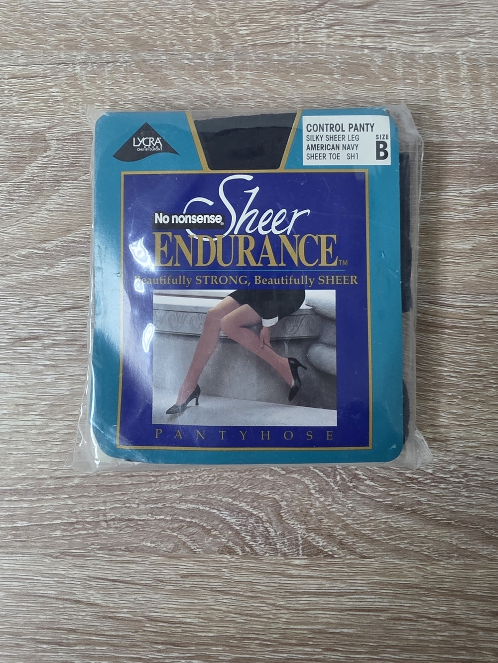 No Nonsense Sheer Endurance Pantyhose Control Top Size B American Navy Sheer Toe